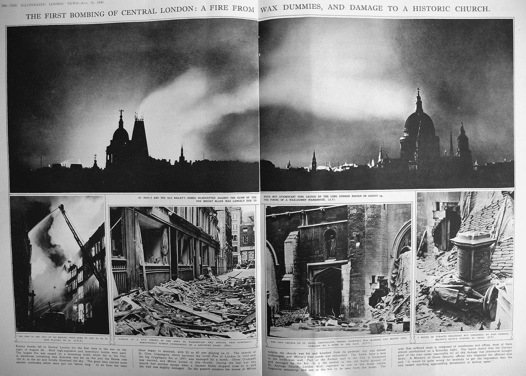 first bombing of central London